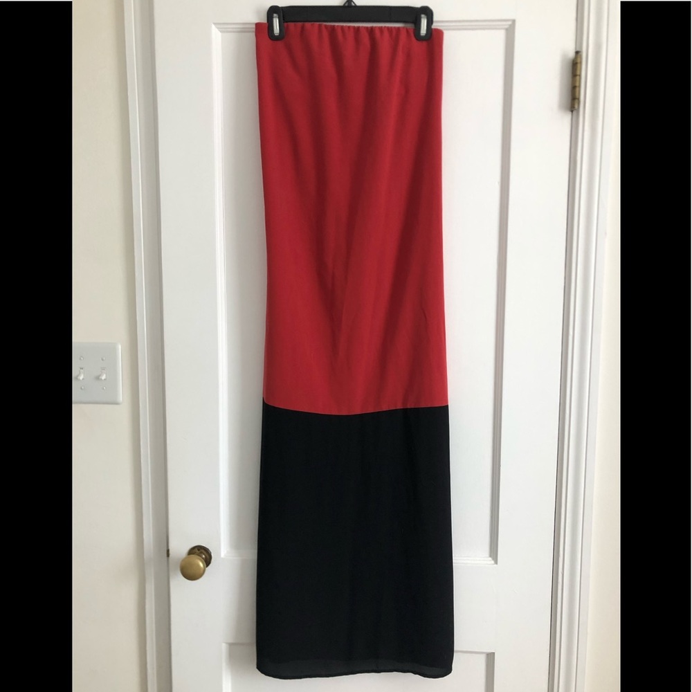 Strapless maxi dress